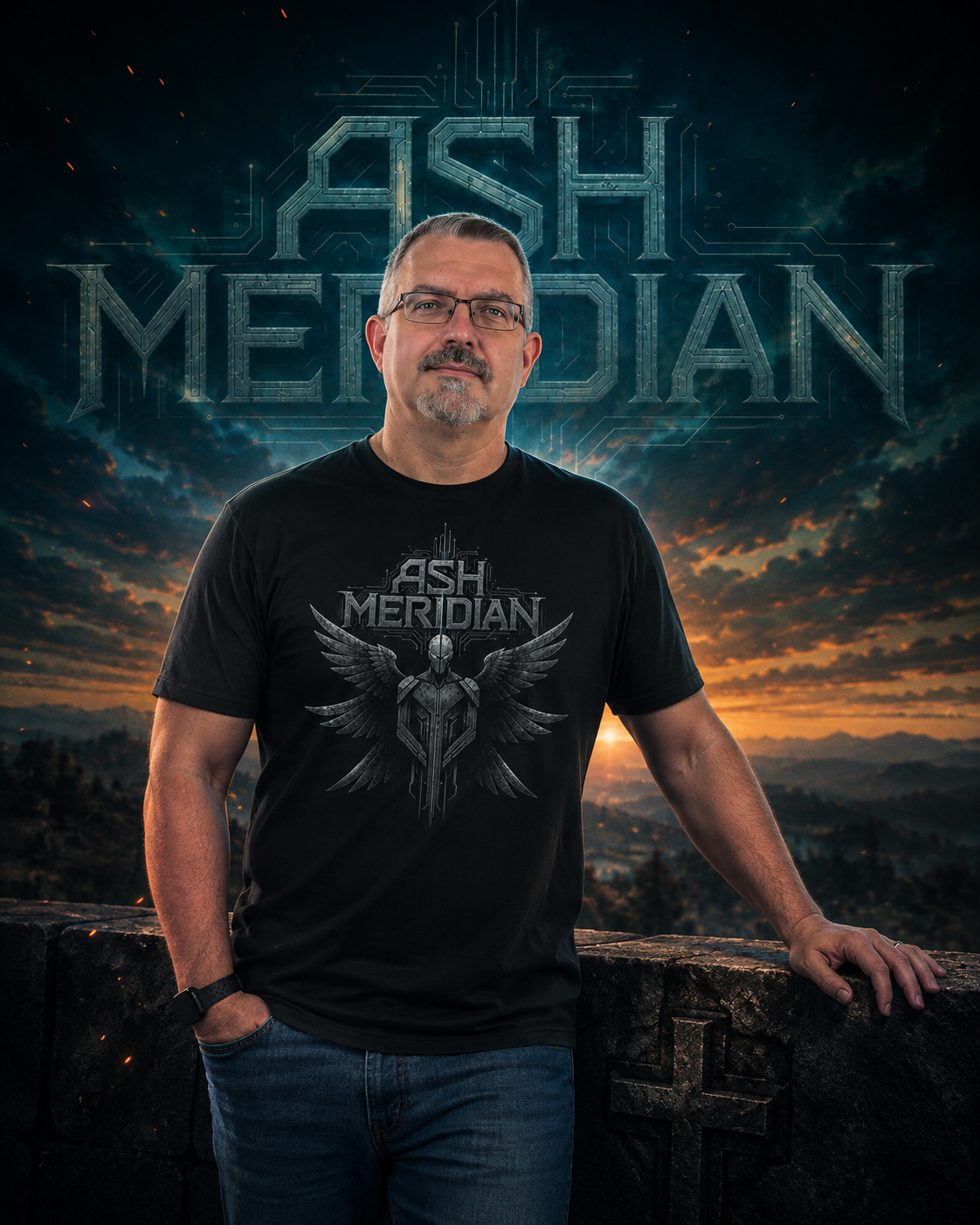 Ash Meridian Cyber-Seraph T-shirt